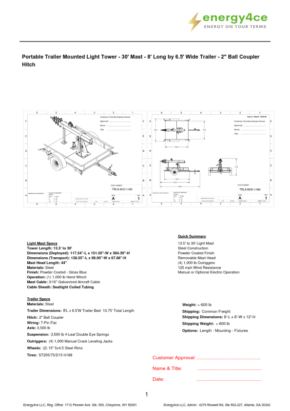 Fixed or Mobile Solar Sports Lighting