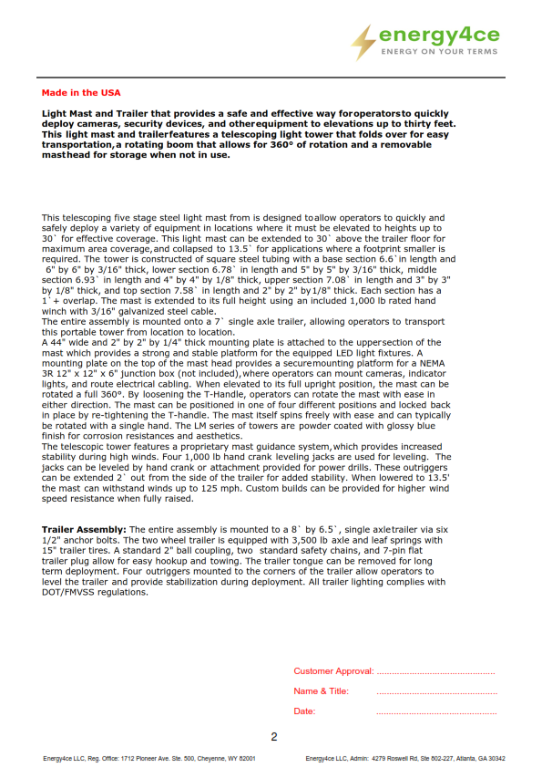 Fixed or Mobile Solar Sports Lighting